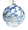 Sky Blue & White 4 Inch Kugel