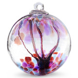 GB16A 1 Hanging Glass Ball 4" Diameter "Blue Ice Tree" Witch Ball 