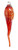 Italian Horn  "Cornicello" Garnet Red