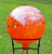 Glass Gazing Ball "Circus Orange" 12 Inch Iridized  