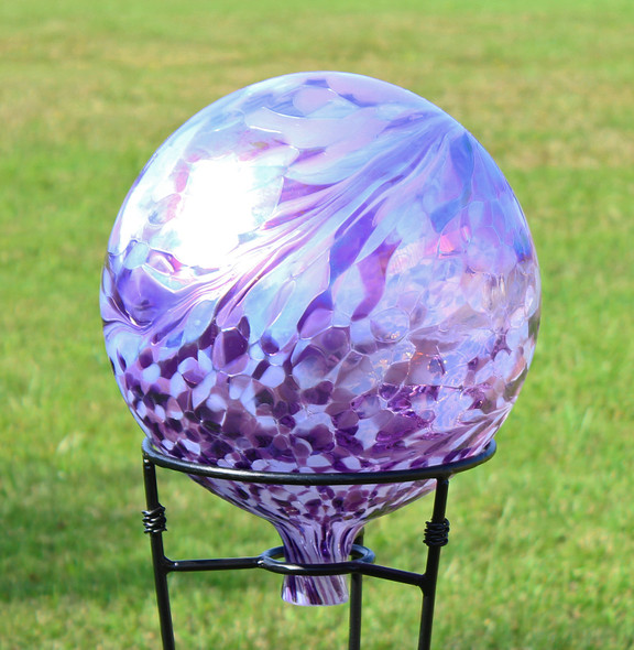 Garden Gazing Ball "Lavender Lilly" 12 Inch