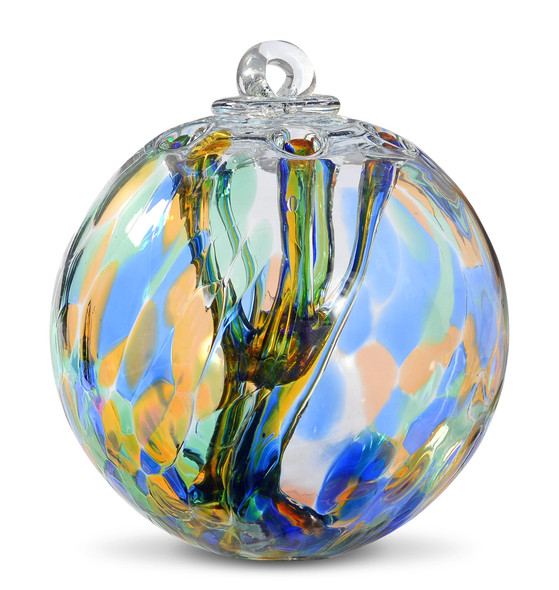 Witch Ball Blue, Green & Gold