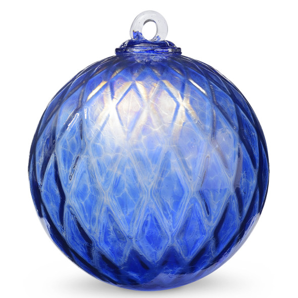 Diamond Optic Friendship Ball, Sari Blue Iridized (6 inch)