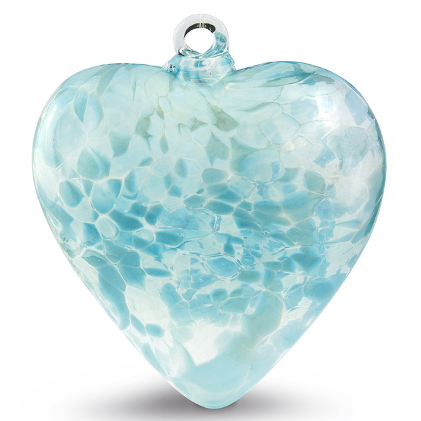 Large Heart "Aqua Light" Iridized