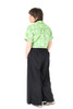 Kitty Crop Blouse, M/L Lime Floral