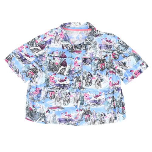 Chore Blouse, M Bicycle Print