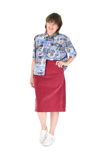 Chore Blouse, M Bicycle Print