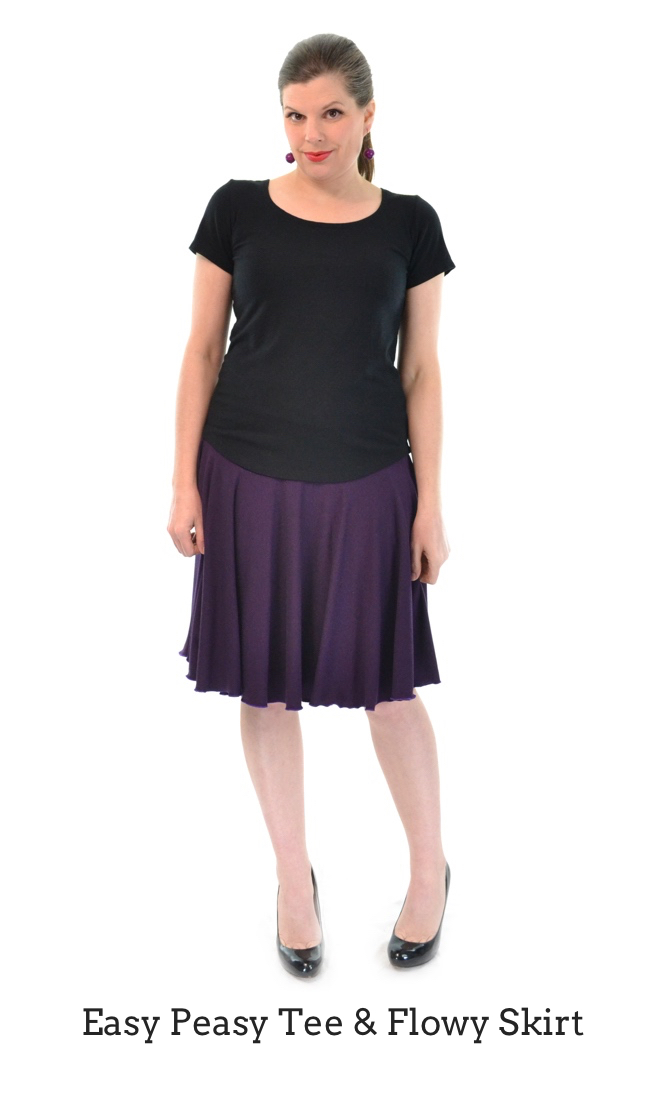 Easy Peasy Tee & Column Skirt
