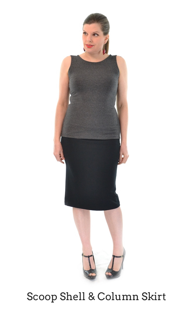 Scoop Shell & Column Skirt