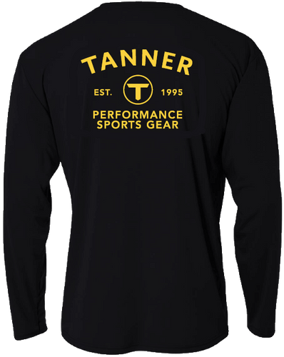 Tanner Brand Performance Sport Gear 1995 Long Sleeve Shirt (Black) - Back View
