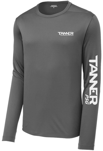 Tanner Brand UV Tech Performance Sport Gear Long Sleeve Shirt (Grey) - 3/4 View