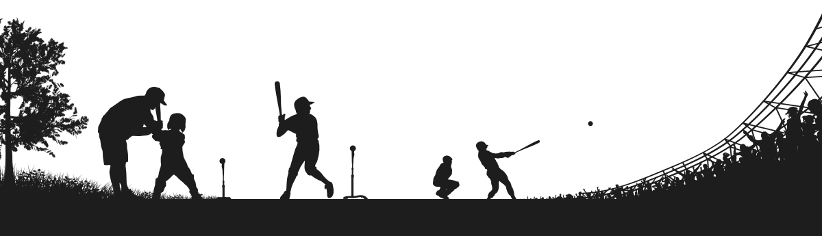 Baseball playground silhouette