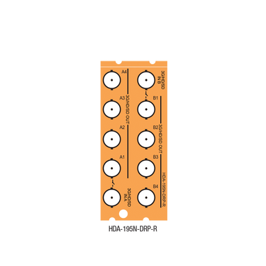 Grass Valley HDA-395N-3SRP-R Single Rear Panel Dual 1x3 Operating Mode with Bypass Relays for HDA-3951 DensitÃ© 3