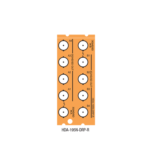 Grass Valley HDA-195N-DRP-R Double Rear Panel Dual 1x4 Operating Mode with Bypass Relays for HDA-1951 DensitÃ© 2