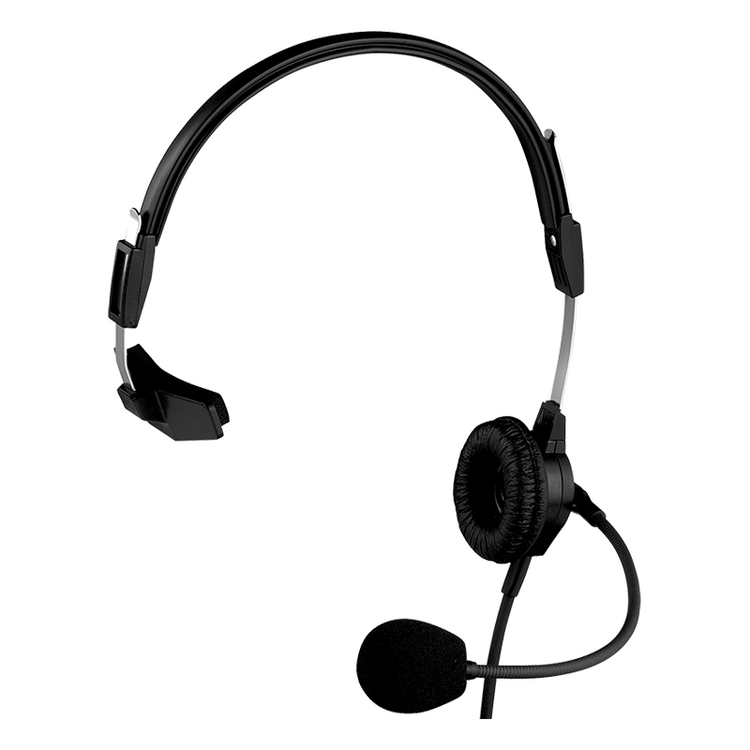 RTS Single-Sided Headset w/ Flexible Dynamic Boom Mic & Connector