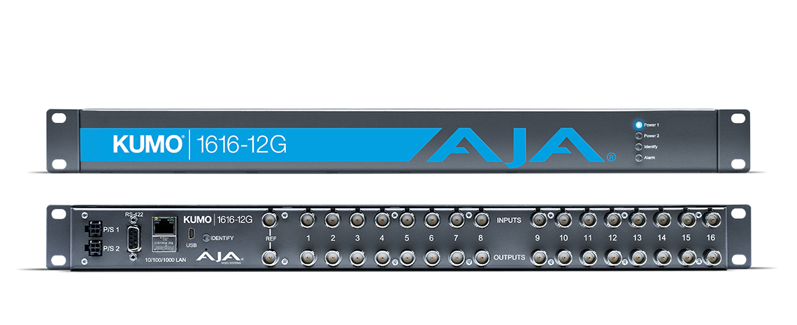 AJA KUMO 16x16 Compact 12G-SDI Router, with 1 power supply | BIS