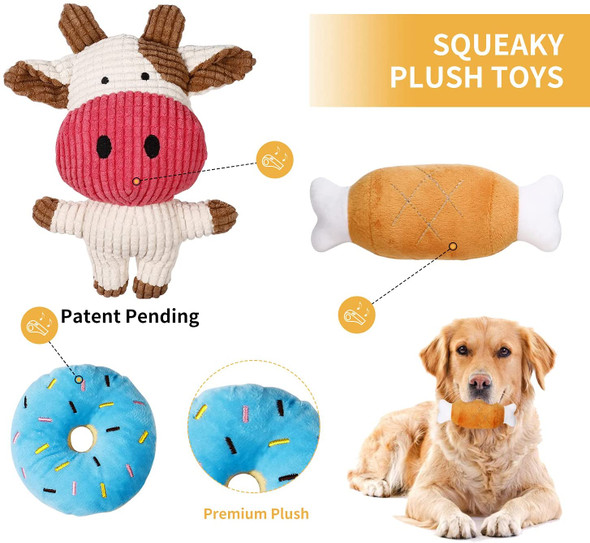 Puppy Toys for Small Dogs, 7 Pack Small Dog Toys, Cute Calf Squeaky