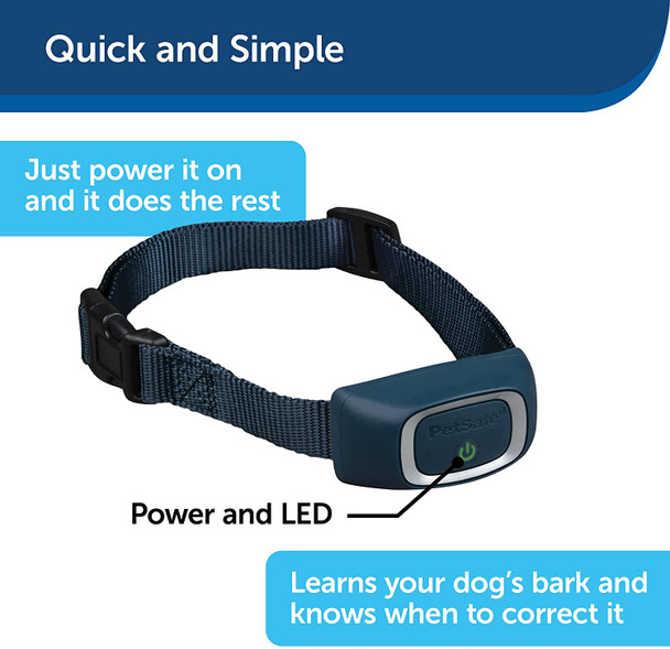 Rechargeable Bark Collar, 15 Levels of Automatically Adjusting