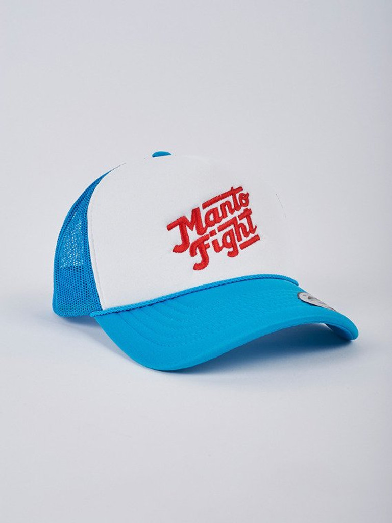 MANTO "CALI " CAP Aqua & White