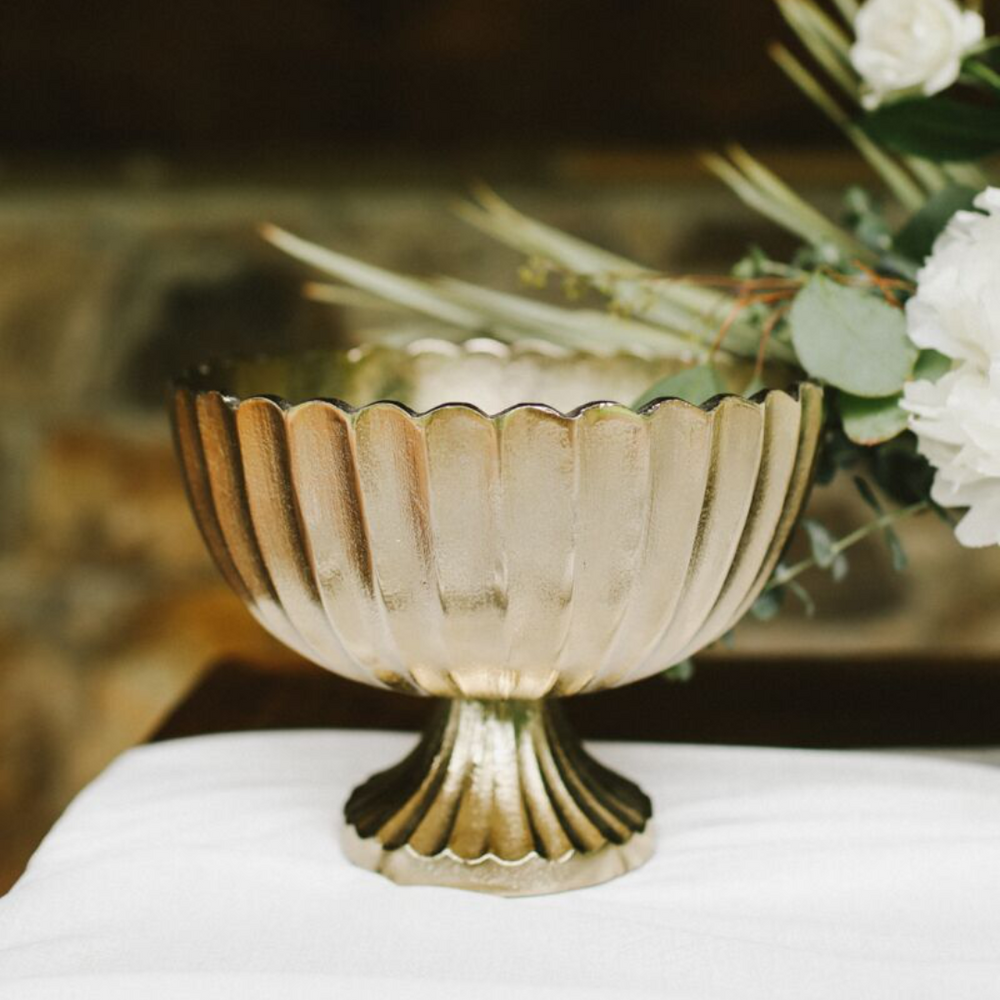Rental Scallop Compote Vase — El Paso florist arrangement