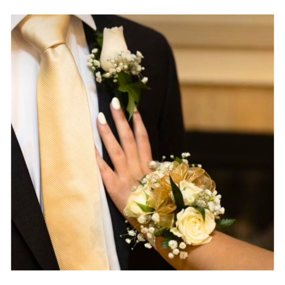 Wrist Corsage and Boutoniere #47 — El Paso florist arrangement