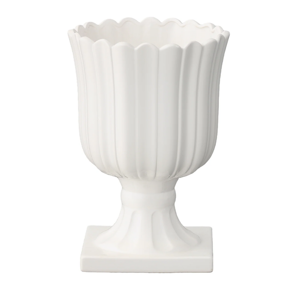 Ceramic Urn Vase Coated Finish Gloss — El Paso florist arrangement