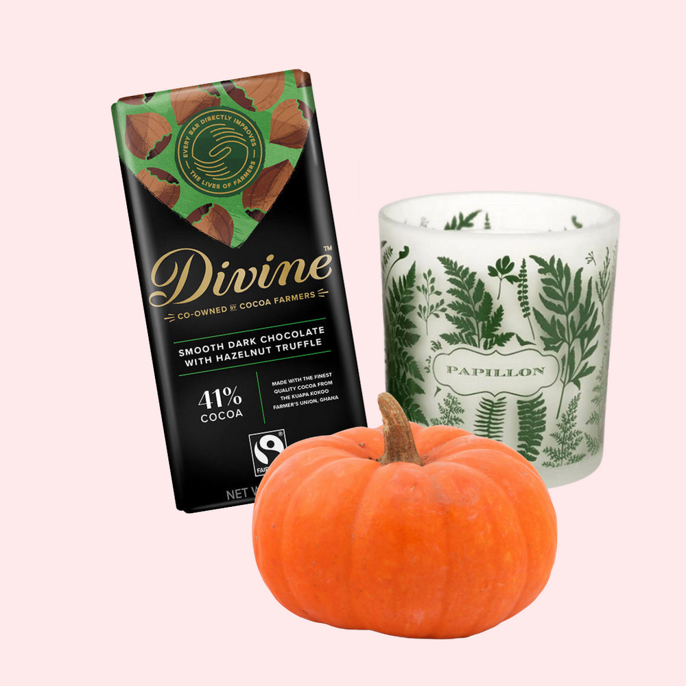 Pumpkin, Candle + Chocolate — El Paso florist arrangement