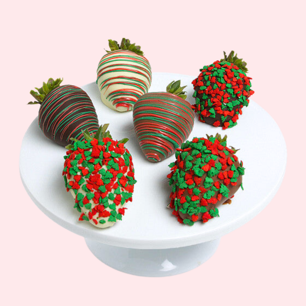 Christmas Chocolate Strawberries (6) — El Paso florist arrangement