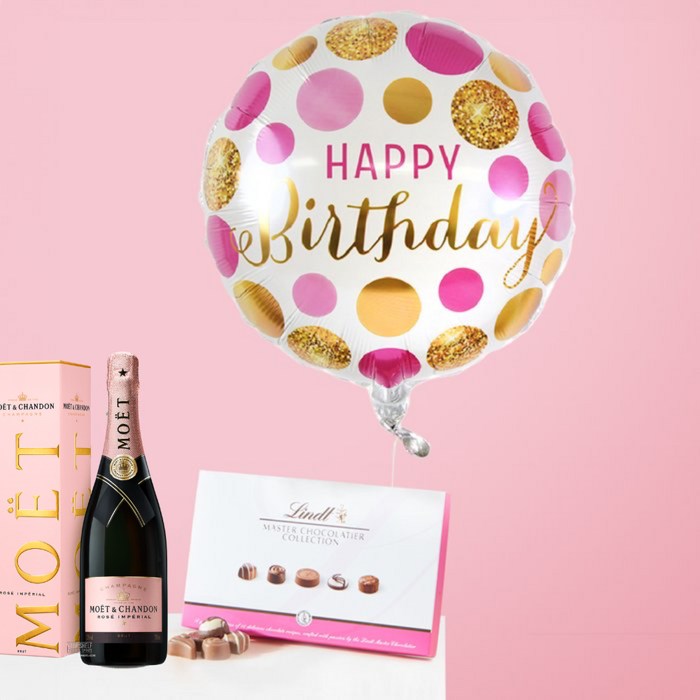 Champagne, Chocolates + Balloon — El Paso florist arrangement