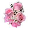 (3) Soft Pink Rose Wrist Corsage