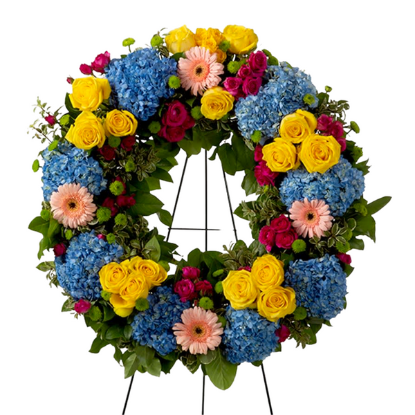 Blue Skies Wreath — El Paso florist arrangement