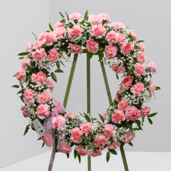 Soft Remembrance Wreath — El Paso florist arrangement