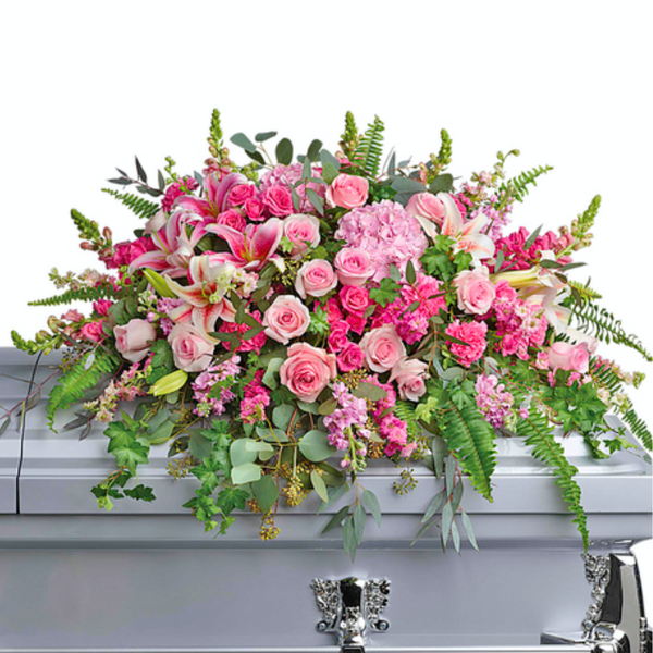Heaven Received Casket Spray — El Paso florist arrangement