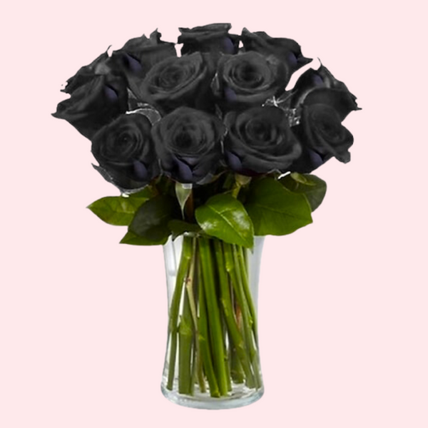 Black Dozen Roses — El Paso florist arrangement