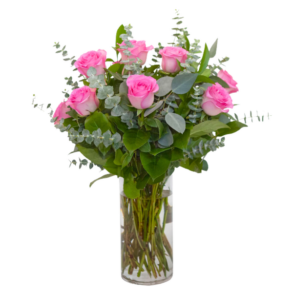 Dozen Pink Roses — El Paso florist arrangement