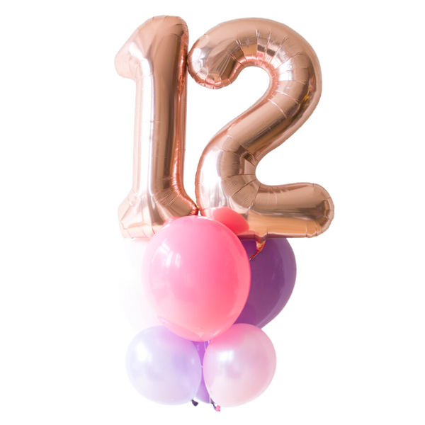 Pink Number Balloon Bouquet — El Paso florist arrangement