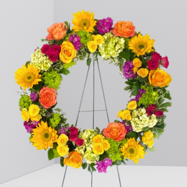 Afterlife Farewell Wreath — El Paso florist arrangement