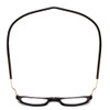 Top View of Snap Magnetic C1 Unisex Oval Designer Reading Glasses in Gloss Black Silver 52mm
