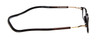 Side View of Snap Magnetic SP01-C1 Designer Single Vision Prescription Rx Eyeglasses in Gloss Black Silver Unisex Oval Full Rim Plastic 52 mm