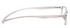 Side View of Magz Gramercy Magnetic Neck Hanging Reading Glasses w/ Snap It Design in Crystal Transparent Smoke Gray