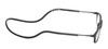 Side View of Calabria SP03 Snap Magnetic Reading Glasses Black Front Connect Adjustable Temples Eyeglass Around Neck Hanging Readers