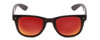 Coyote FP-35 Matte Black / Red Mirror, front view.