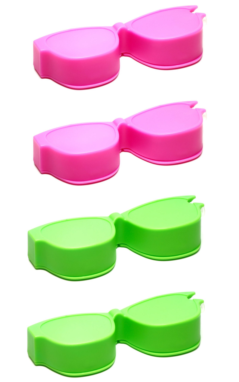 Calabria Kool Klean 4 Pack Eyeglasses Lens Cleaner Kit Pink/Green 15ml Cleaning Spray, White Cleaning Cloth Eyewear Cleaning