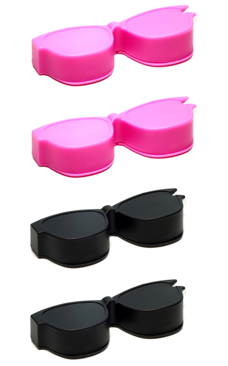 Calabria Kool Klean 4 Pack Eyeglasses Lens Cleaner Kit Pink/Black 15ml Cleaning Spray, White Cleaning Cloth Eyewear Cleaning