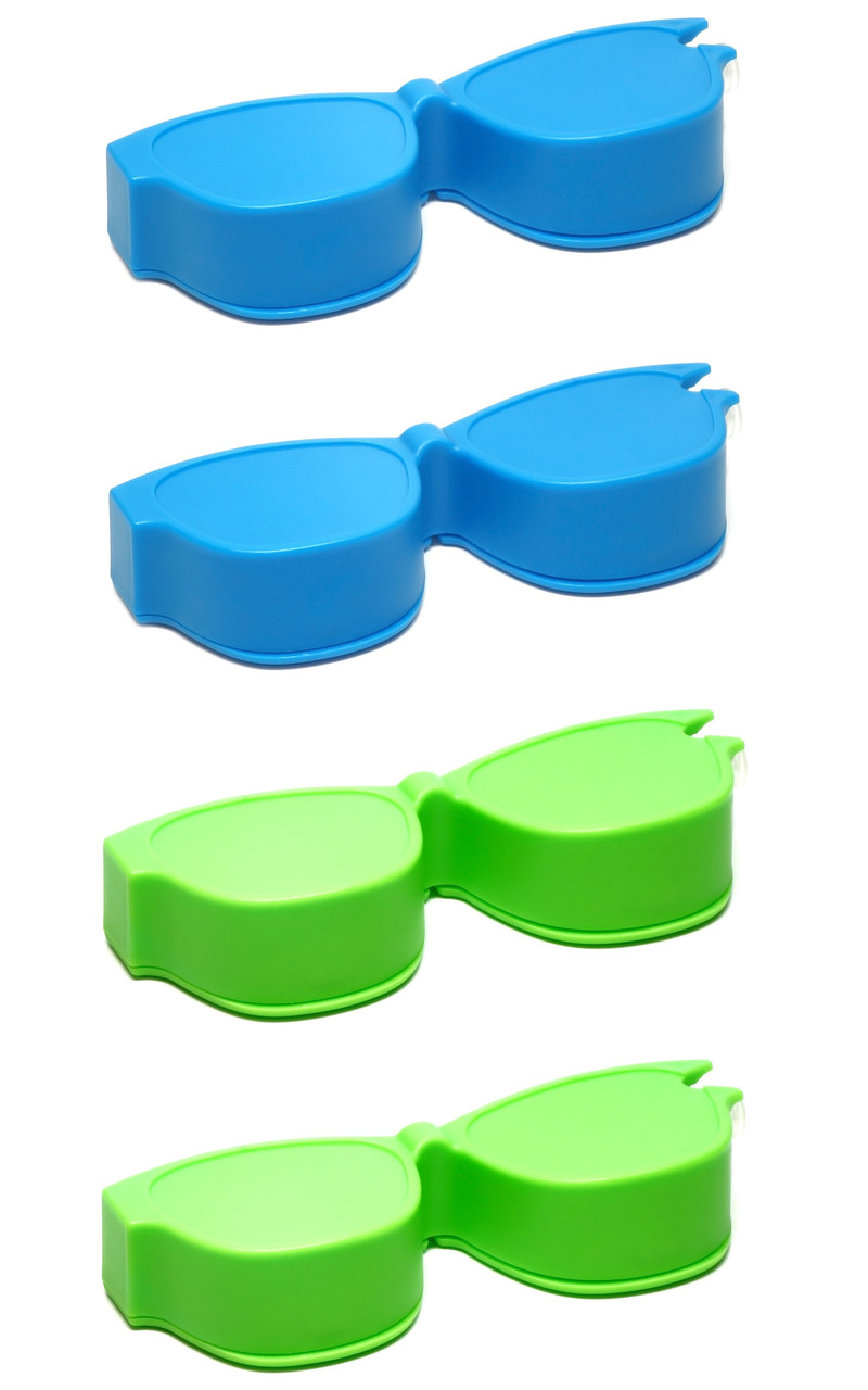 Calabria Kool Klean 4 Pack Eyeglasses Lens Cleaner Kit Blue/Green 15ml Cleaning Spray, White Cleaning Cloth Eyewear Cleaning