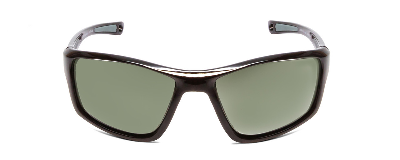 Coyote FP-04 Black / Green, front view.