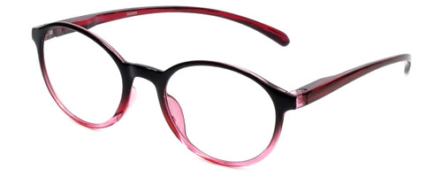 Profile View of Calabria R770 Neck Hanging Designer Blue Light Block Glasses Rose Acetate 57 mm