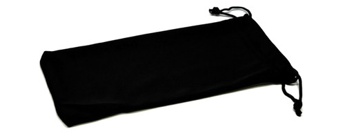 Calabria Micro-Fiber Drawstring Eyeglass/Sunglass Case Pouch Black  7.5"x 4.25" Inch Doubles as Cleaning Cloth Image 1