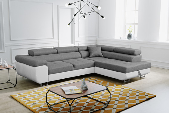 Mira corner sofa bed with storage