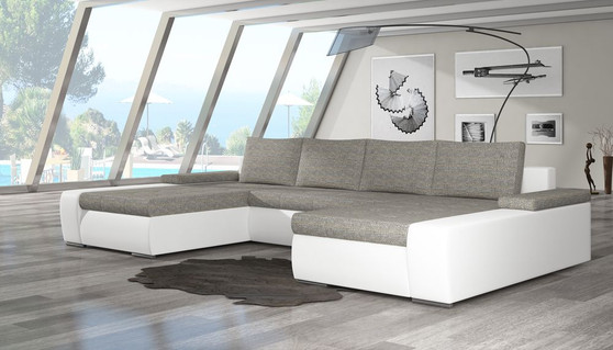 Cardiff U shaped sofa bed with storage S17/B01